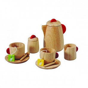 Игровой набор – Чаепитие, из дерева (Plan Toys, 3433k)